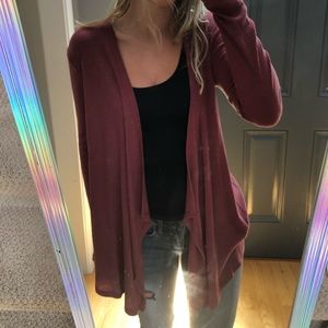 Volcom maroon waterfall cardigan!